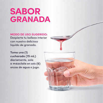 Colágeno Péptidos "Hair, Skin & Nails" 473 ml | Líquido sabor Granada