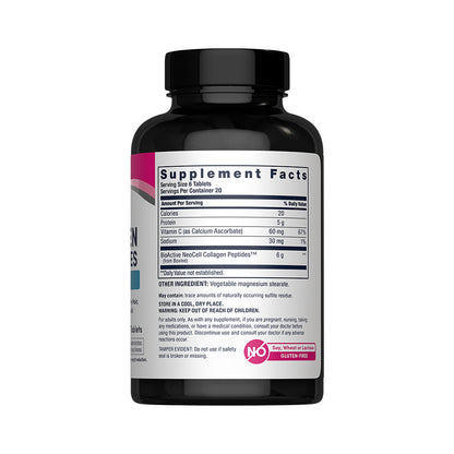 Colágeno Péptidos 1 y 3 Grassfed + Vitamina C 6.000 mg | Tabletas