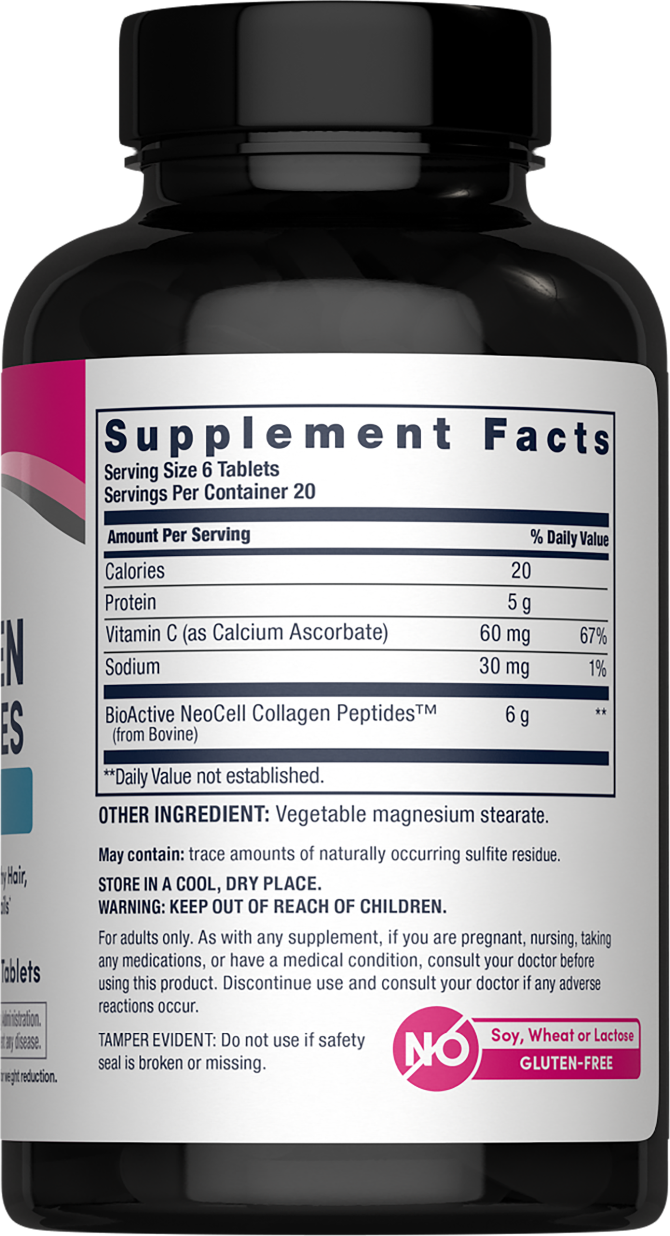 Colágeno Péptidos 1 y 3 Grassfed + Vitamina C 6.000 mg | Tabletas