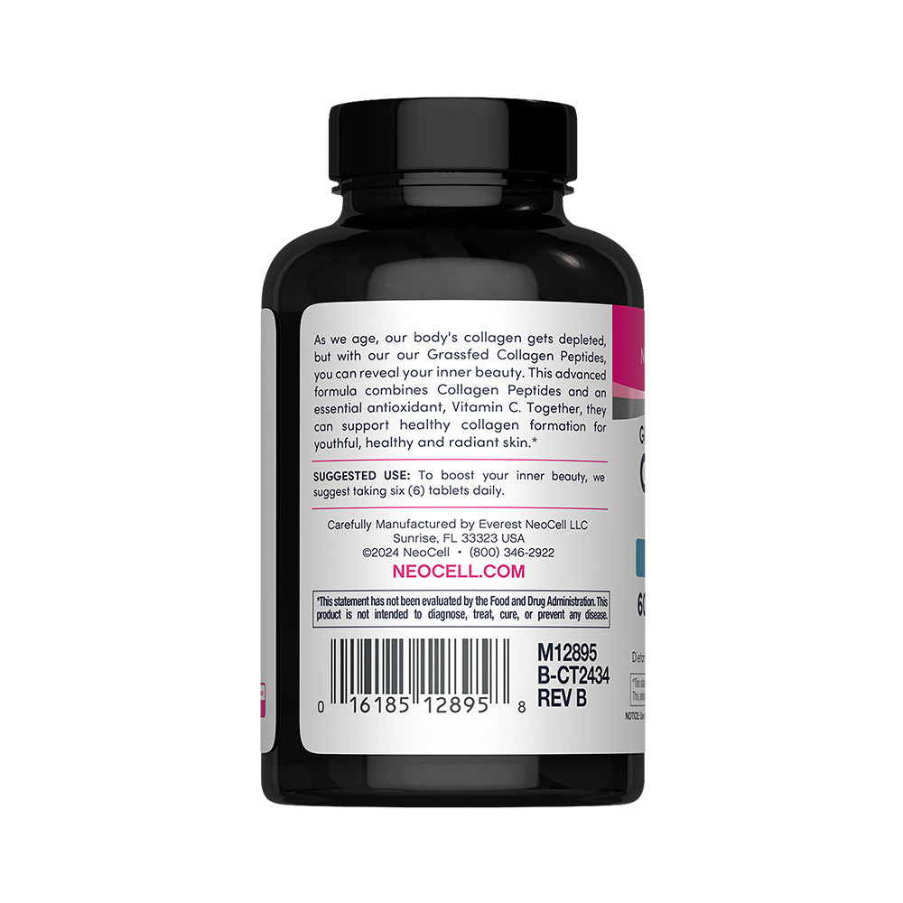 Colágeno Péptidos 1 y 3 Grassfed + Vitamina C 6.000 mg | Tabletas