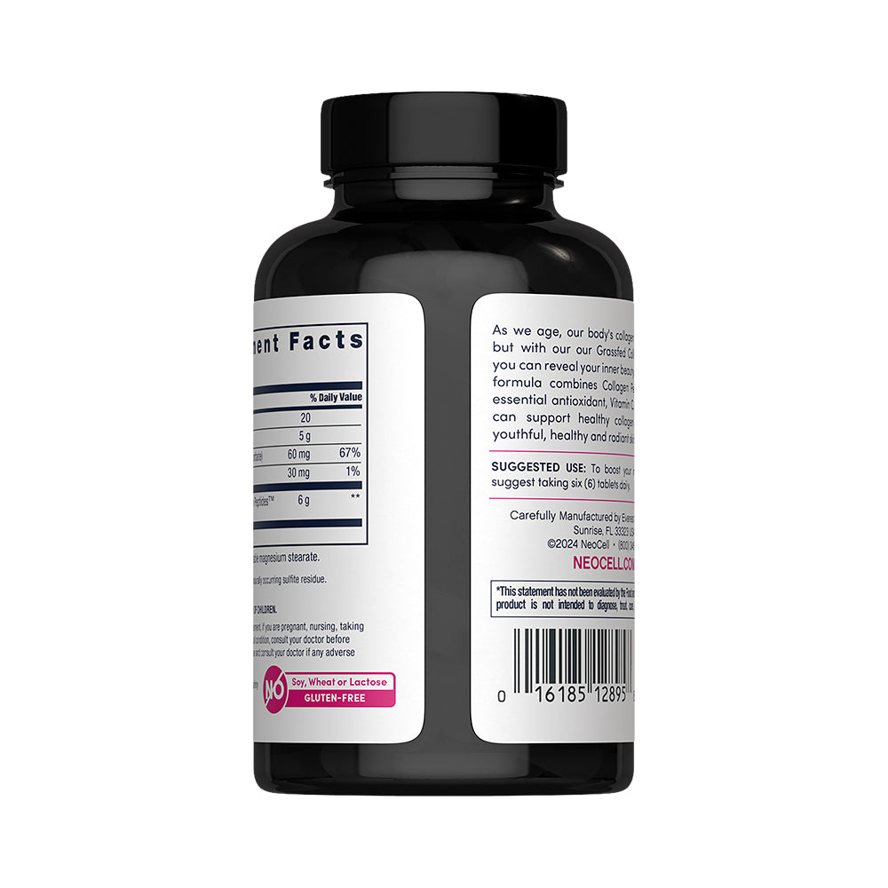 Colágeno Péptidos 1 y 3 Grassfed + Vitamina C 6.000 mg | Tabletas