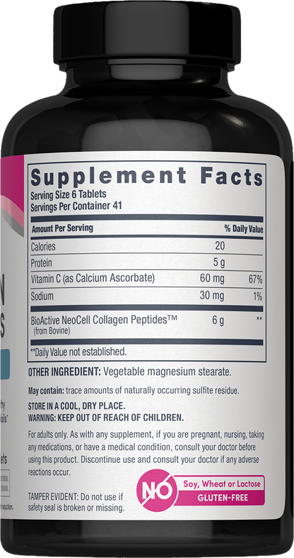 Colágeno Péptidos 1 y 3 Grassfed + Vitamina C 6.000 mg | Tabletas