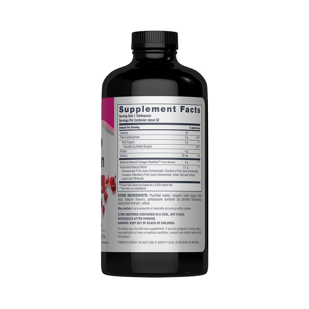 Colágeno Péptidos "Hair, Skin & Nails" 473 ml | Líquido sabor Granada