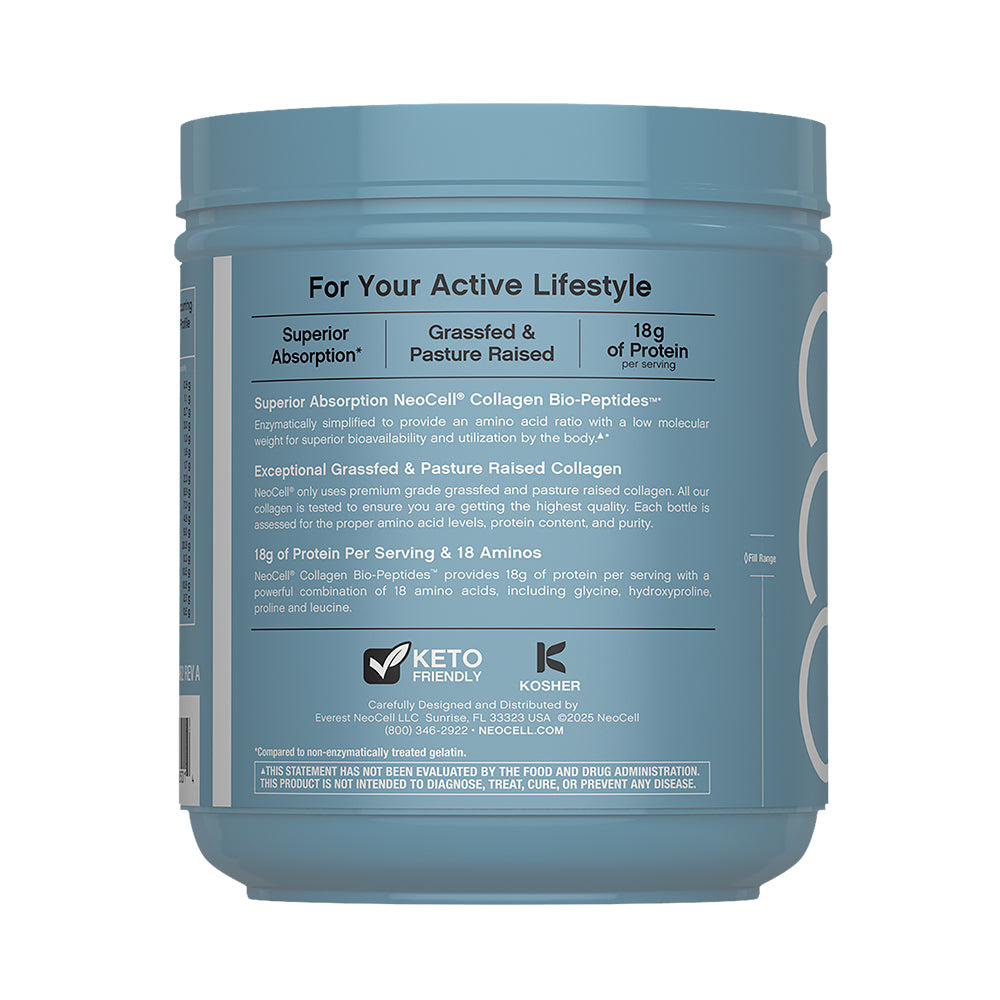 Colágeno Bio-Péptidos Grassfed de Absorción Superior 20 gr. + Proteína 18 gr. | Polvo sin sabor