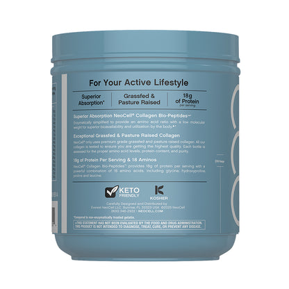 Colágeno Bio-Péptidos Grassfed de Absorción Superior 20 gr. + Proteína 18 gr. | Polvo sin sabor