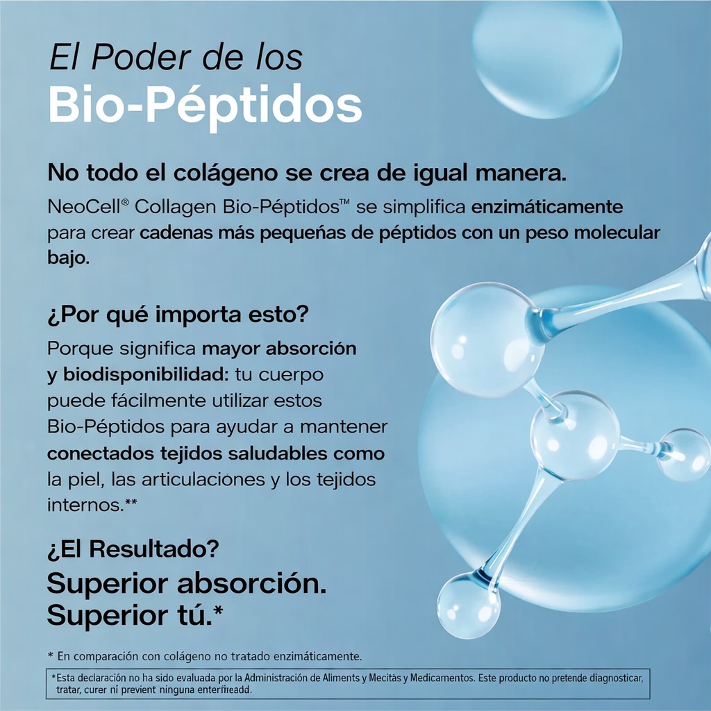 Colágeno Bio-Péptidos Grassfed de Absorción Superior 20 gr. + Proteína 18 gr. | Polvo sin sabor