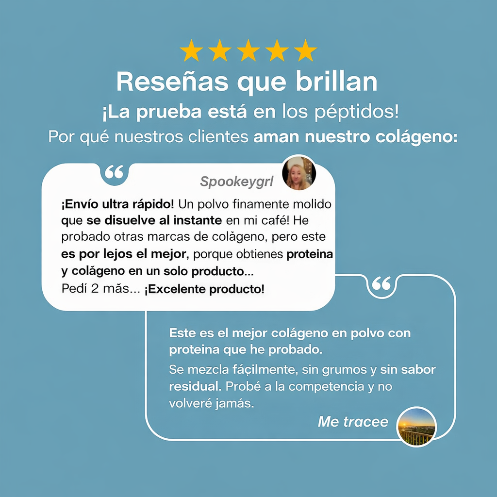 Colágeno Bio-Péptidos Grassfed de Absorción Superior 20 gr. + Proteína 18 gr. | Polvo sin sabor