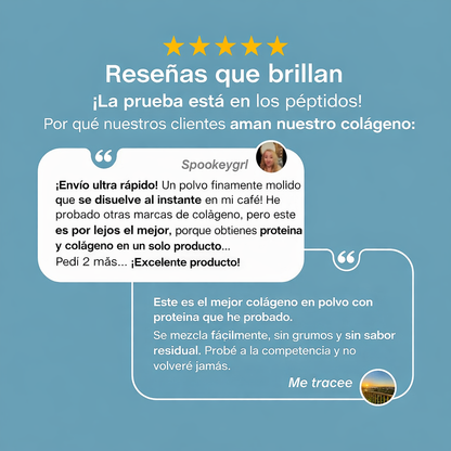 Colágeno Bio-Péptidos Grassfed de Absorción Superior 20 gr. + Proteína 18 gr. | Polvo sin sabor